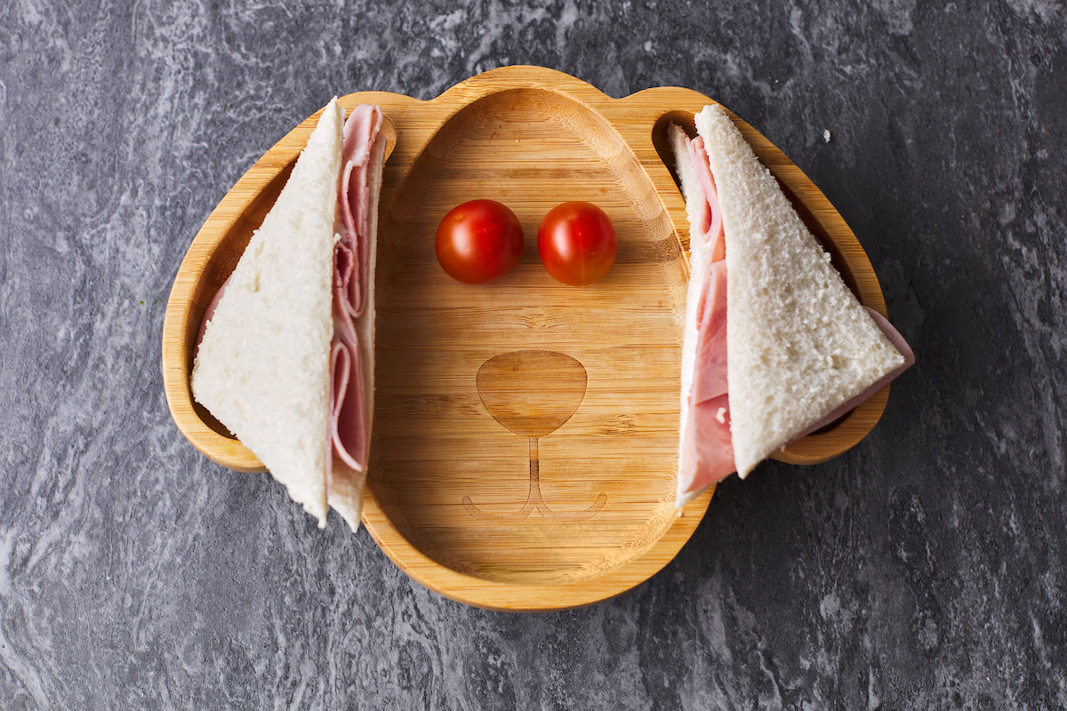 Bamboo Dog Suction Plate (Cherry Red)