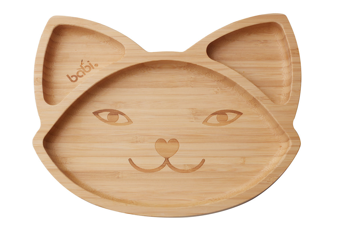 Bamboo Cat Suction Plate (Orange)