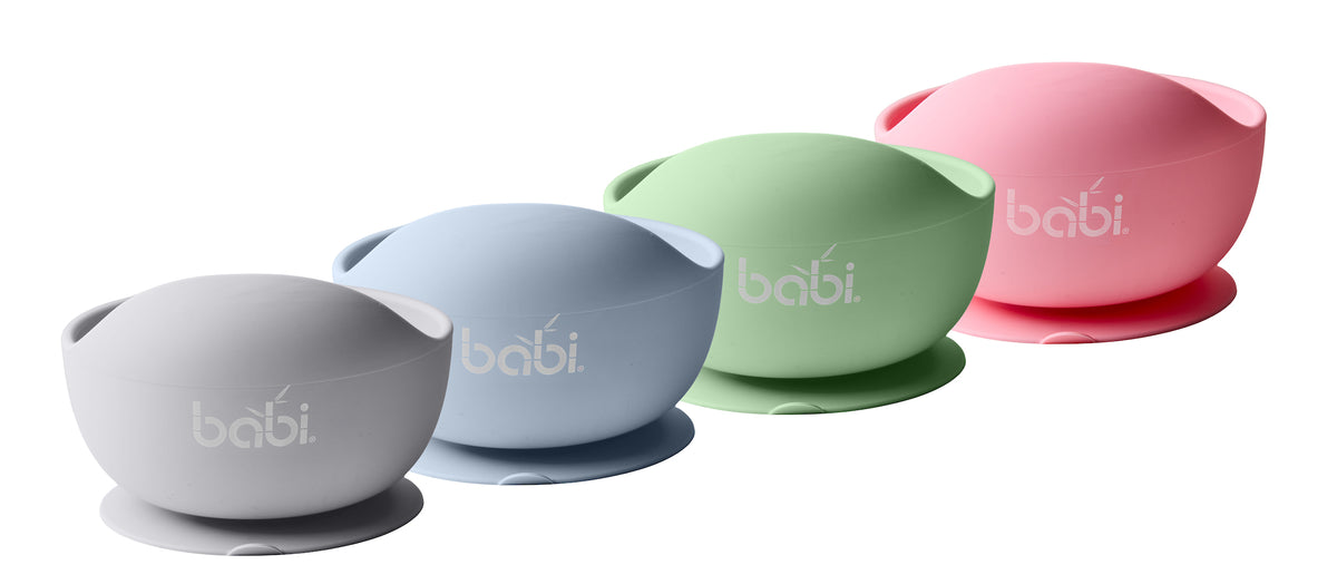 Silicone Suction Bowl &amp; Spoon Set (Grey)