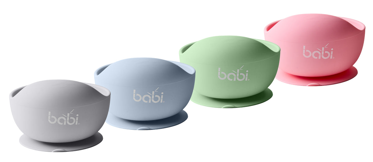 Silicone Suction Bowl &amp; Spoon Set (Blue)