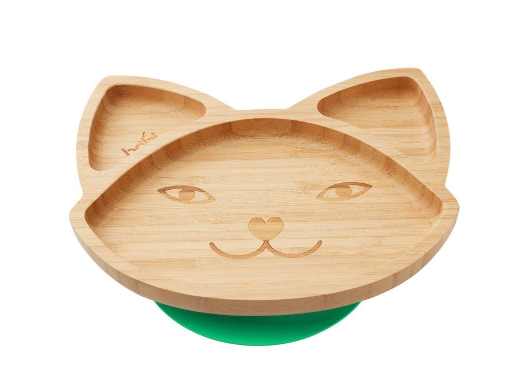 Bamboo Cat Suction Plate (Green)