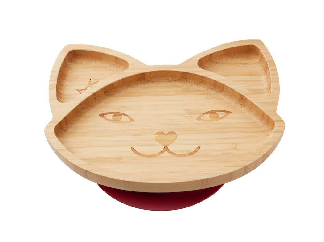 Bamboo Cat Suction Plate (Cherry Red)