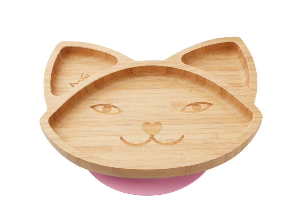 Bamboo Cat Suction Plate (Pink)