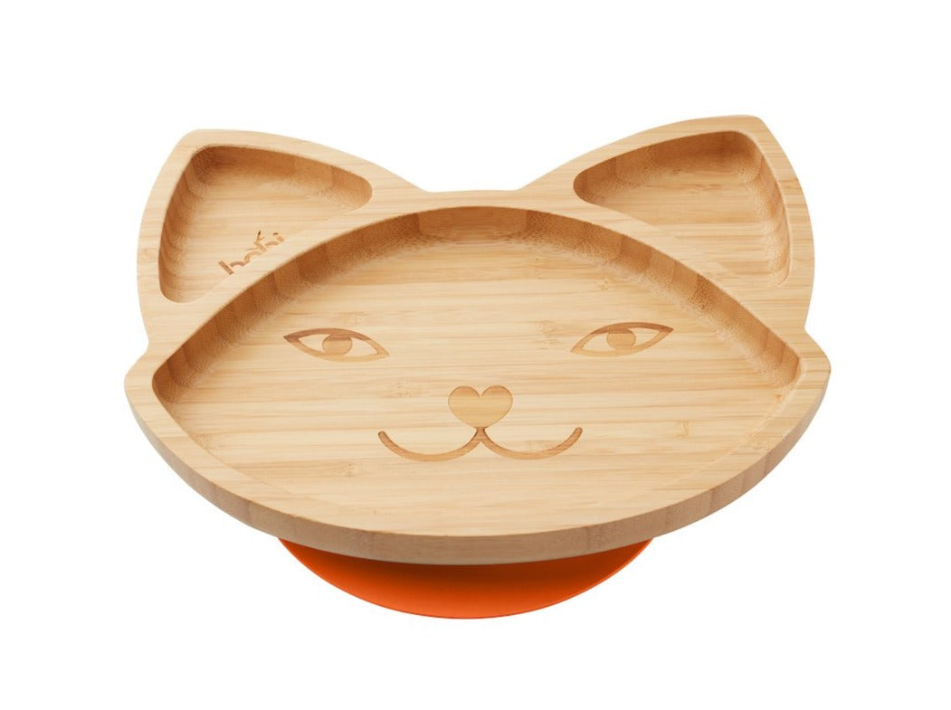 Bamboo Cat Suction Plate (Orange)