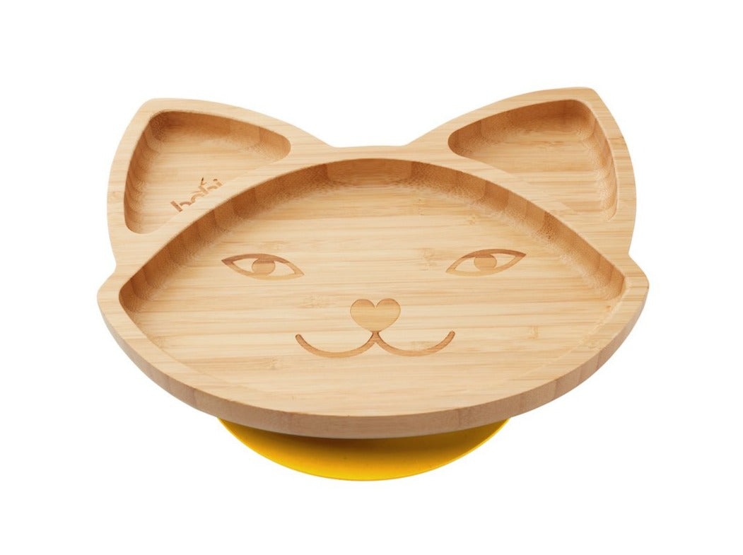 Bamboo Cat Suction Plate (Yellow)