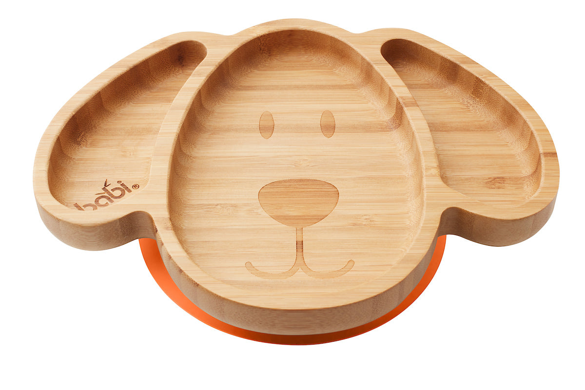 Bamboo Dog Suction Plate (Orange)
