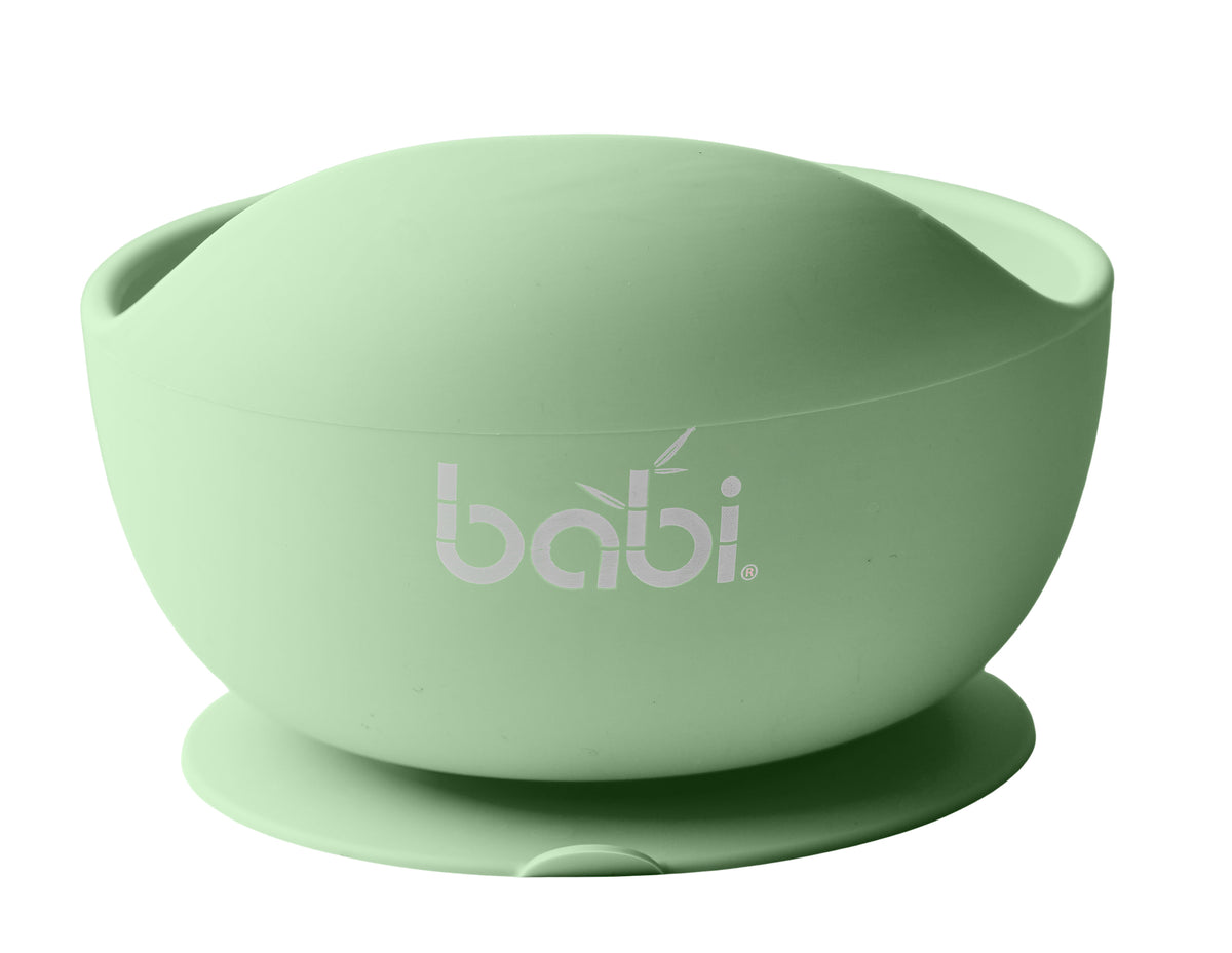 Silicone Suction Bowl &amp; Spoon Set (Green)
