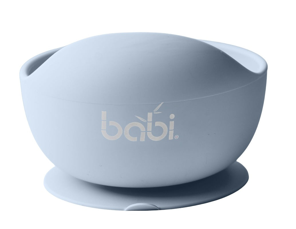 Silicone Suction Bowl &amp; Spoon Set (Blue)