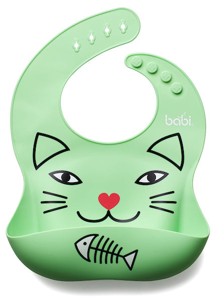 Silicone Bib Cat (Green)