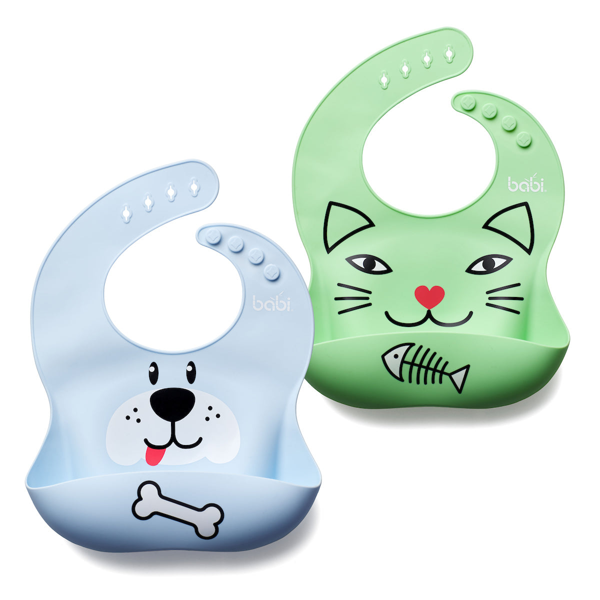 Silicone Dog Bib Set With Pink &amp; Blue (2 pack)