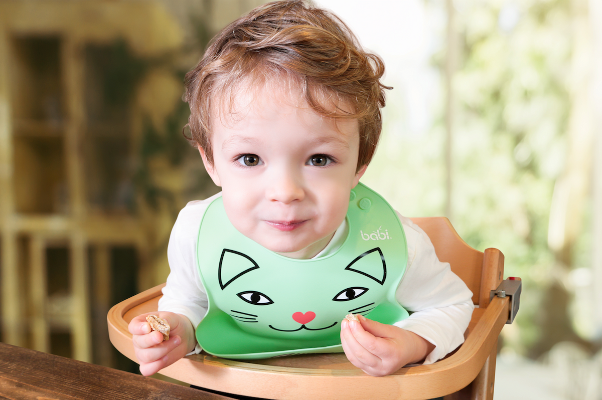 Silicone Bib Cat (Green)