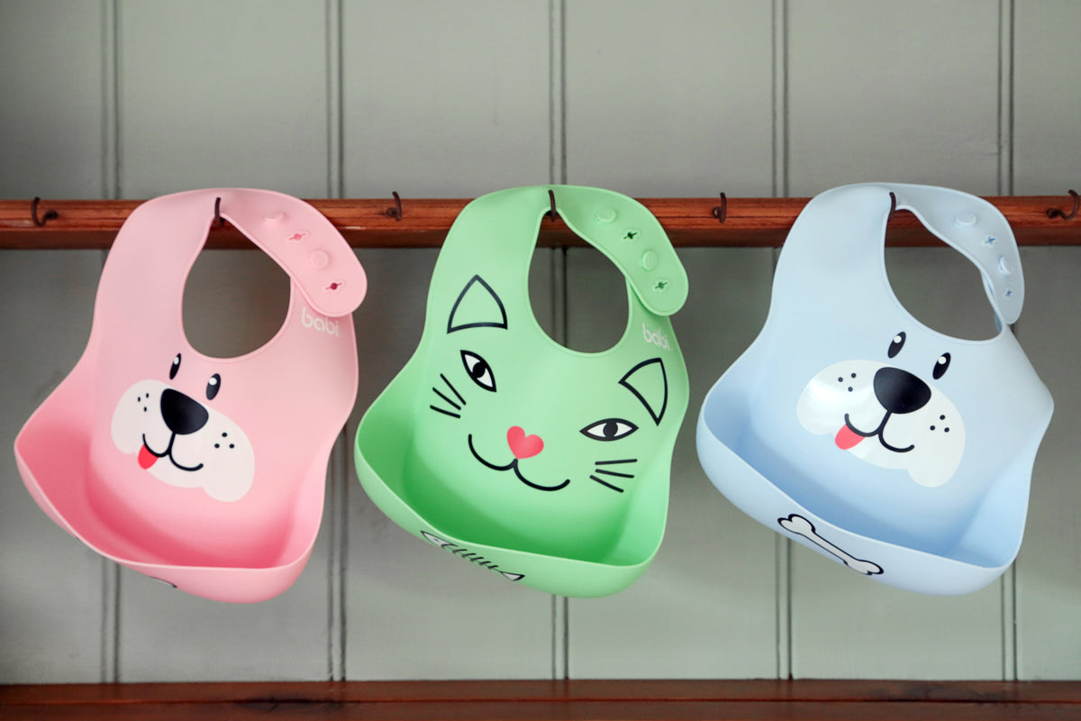 Silicone Bib Set With Blue (2 pack)